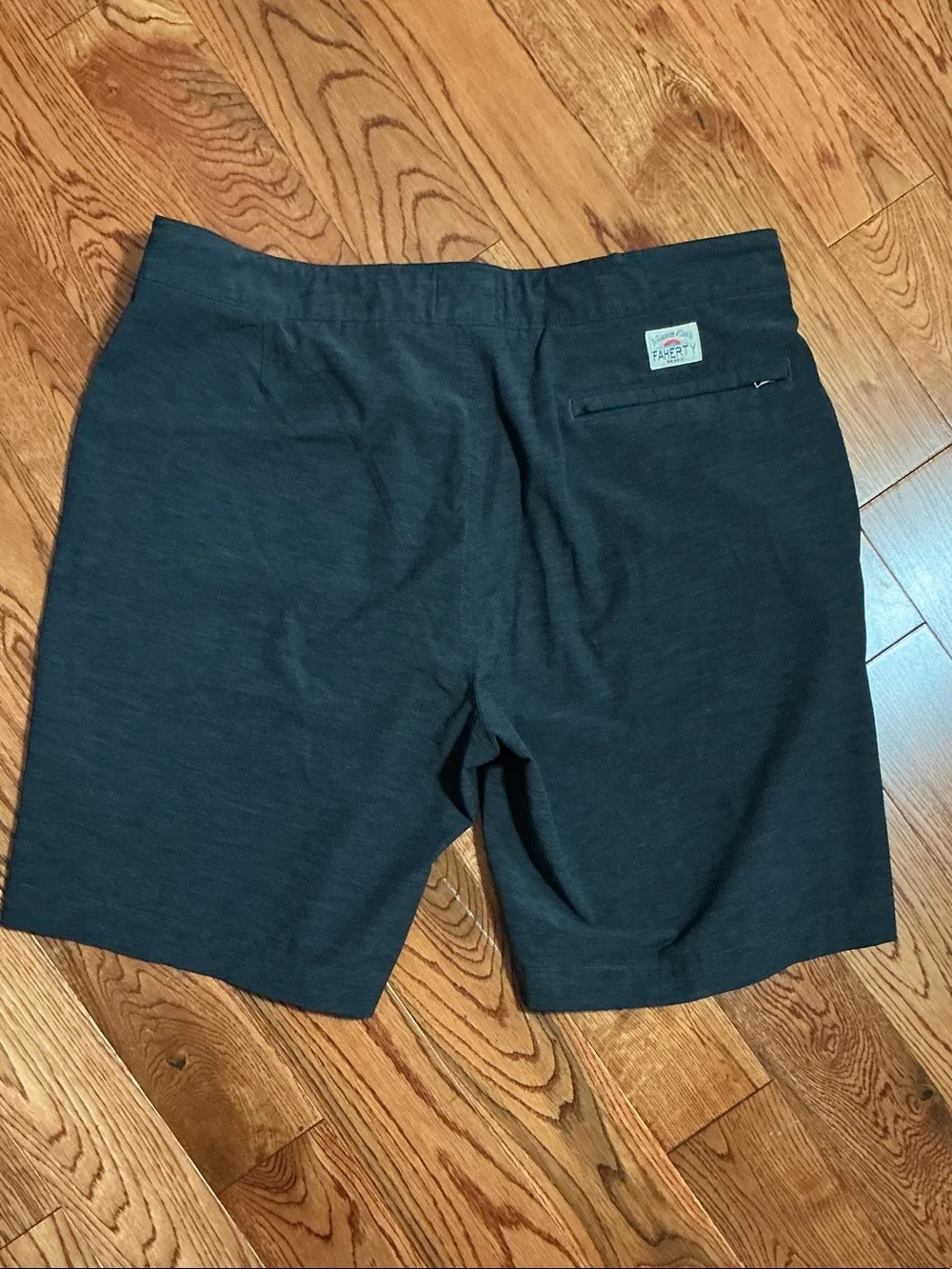 Faherty Charcoal Flat-Front Men's Shorts